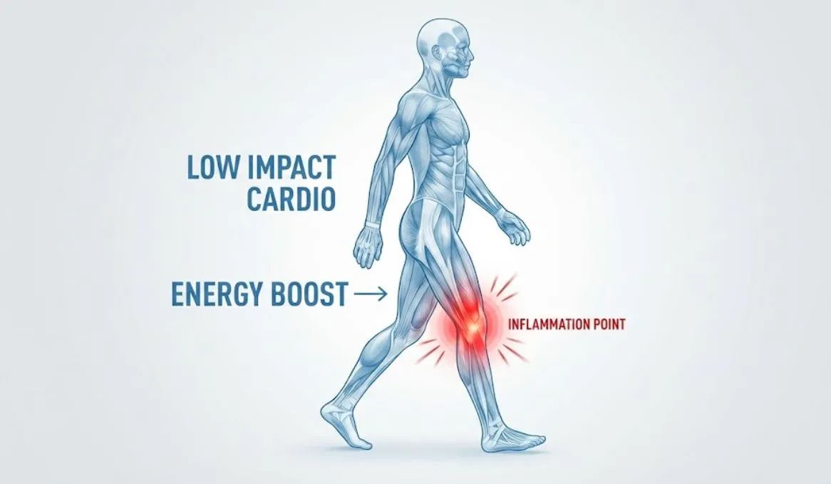 Low impact cardio for energy boost